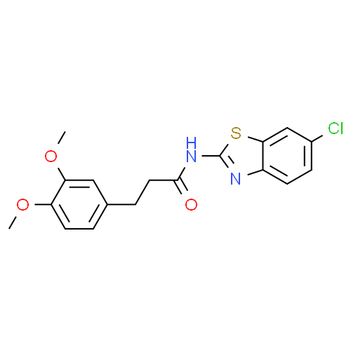 N-(6-氯-2-苯并噻唑)-3,4-二甲氧基苯丙酰胺