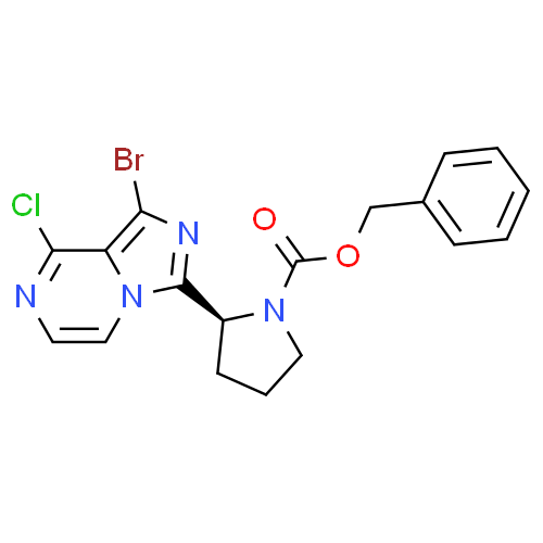 (S)-苄基 2-(1-溴-8-氯咪唑并[1,5-A]吡嗪-3-基)吡咯烷-1-羧酸