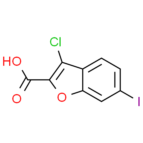 3-氯-6-碘苯并呋喃-2-甲酸