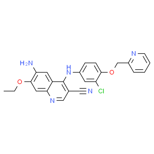 6-氨基-4-(3-氯-4-(吡啶-2-取代甲氧基)苯胺)-7-乙氧基喹啉-3-甲腈