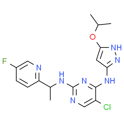 5-氯-N-[(1S)-1-(5-氟吡啶-2-基)乙基]-N'-(5-异丙氧基-1H-吡唑-3-基)嘧啶-2,4-二胺